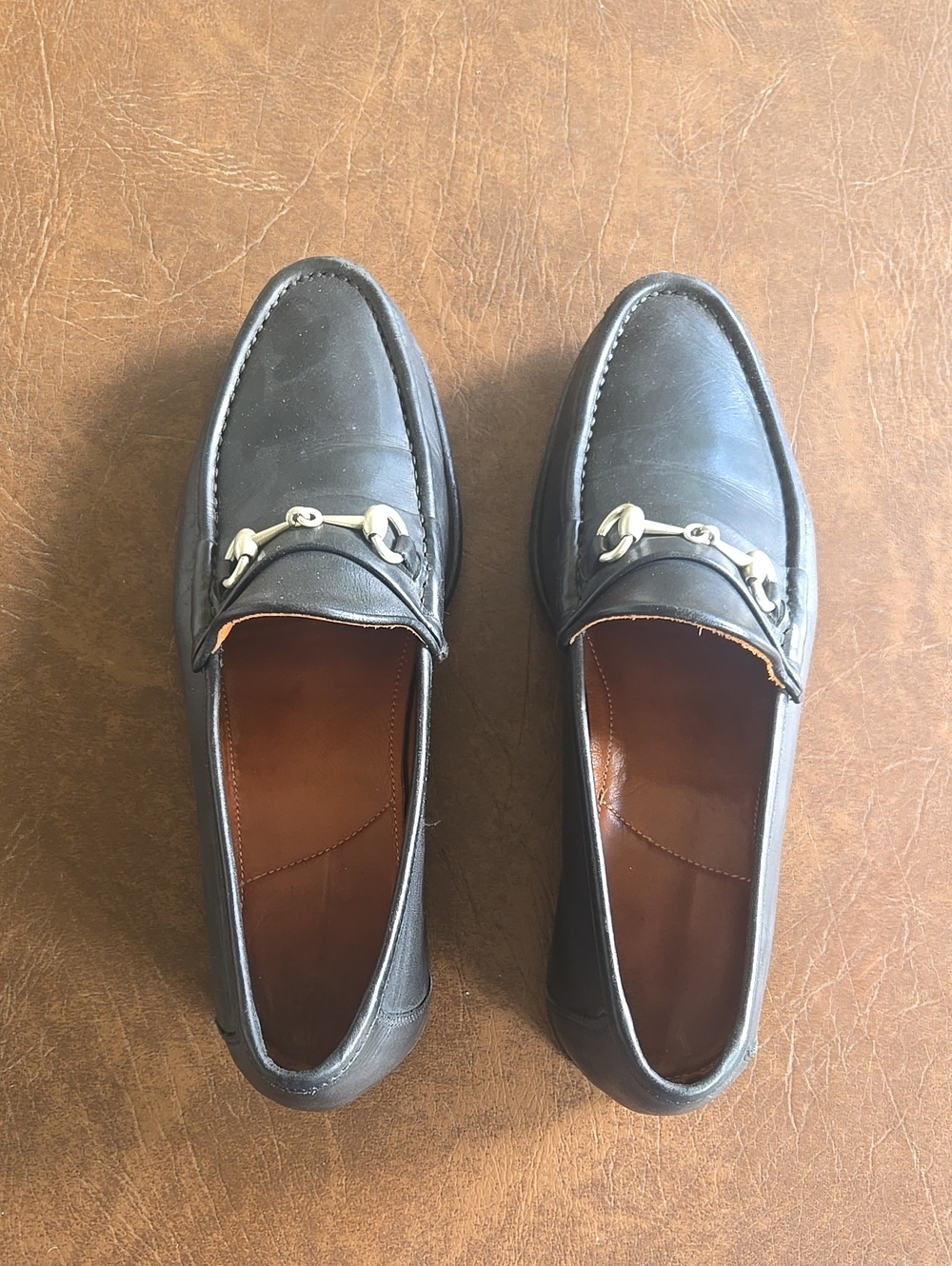 Men's Black Allen Edmonds Leather Bit Loafers
